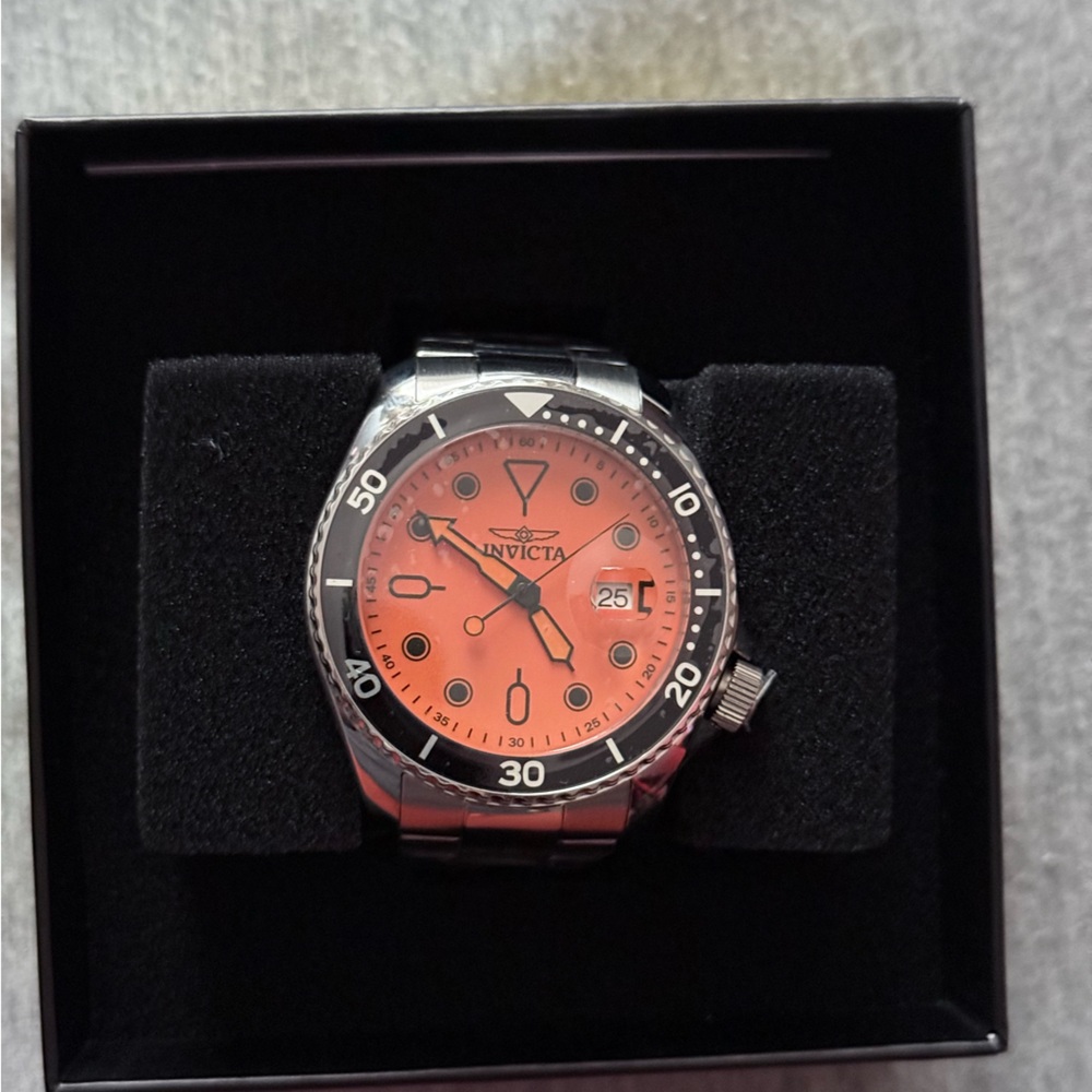 Invicta Silver and Orange Men's Watch